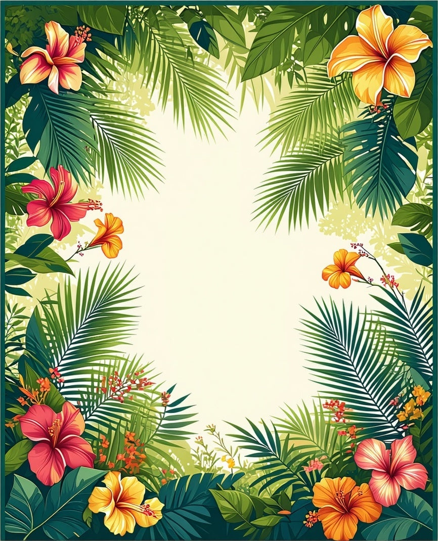 Tropical Lush Floral Paradise Rug