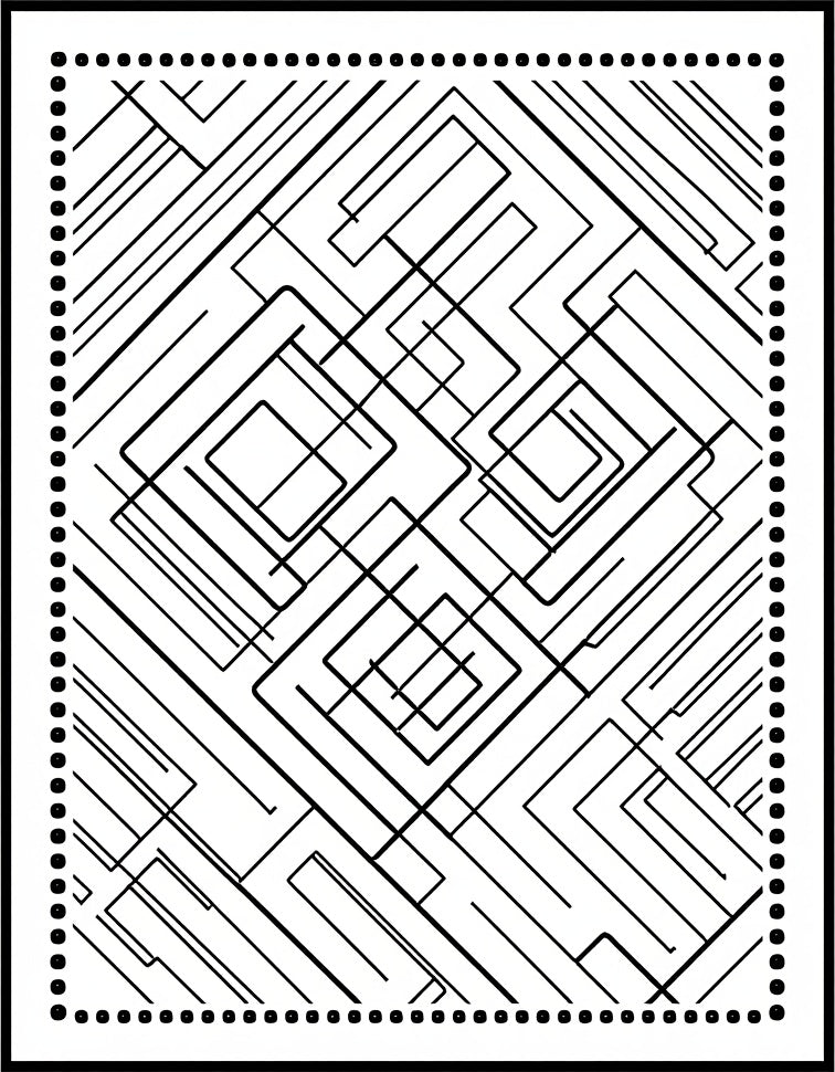 Abstract Geometric Linear Pattern Rug