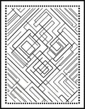 Abstract Geometric Linear Pattern Rug