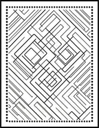 Abstract Geometric Linear Pattern Rug