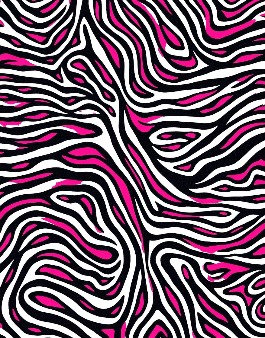 Vibrant Zebra Stripe Pattern Rug