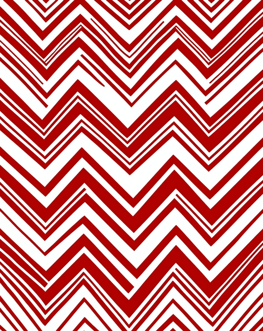 Bold Red Zigzag Stripe Rug
