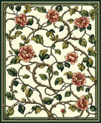 Vintage Floral Branch Pattern Rug