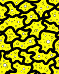 Bold Yellow And Black Circles Rug