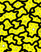 Bold Yellow And Black Circles Rug