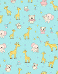 Playful Animals And Stars Pattern Rug