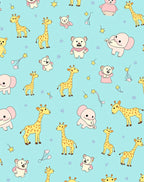 Playful Animals And Stars Pattern Rug