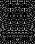 Abstract White Swirls Damask Pattern Rug