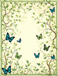 Garden Butterfly Vine Inspired Rug