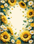 Sunny Sunflower Daisy Garden Pattern Rug