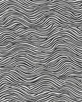 Bold Black White Wavy Lines Rug