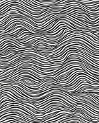 Bold Black White Wavy Lines Rug