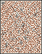 Abstract Organic Lines Dots Design Rug