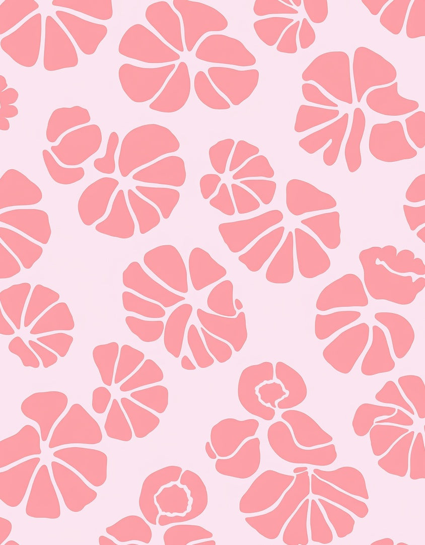 Peachy Floral Abstract Pattern Rug