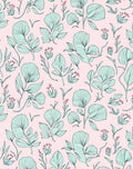 Delicate Floral Leaf Pattern Design Rug