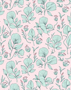 Delicate Floral Leaf Pattern Design Rug