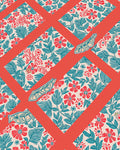 Coral Lattice Floral Bean Pattern Rug