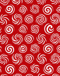 Red White Swirl Medley Rug