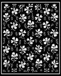 Floral Sprig Pattern With Swirl Accents Rug