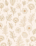 Delicate Floral Line Art Design Rug