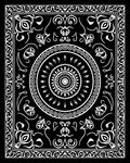 Intricate Mandala Pattern Floral Design Rug
