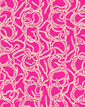Hot Pink Abstract Ribbon Pattern Rug