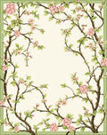 Floral Branches with Pink Blossoms Design Rug