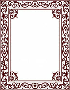 Ornate Scrolling Vine Border Design Rug