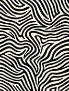 Bold Black White Animal Print Rug
