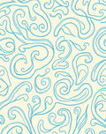 Blue Swirls On Cream Background Rug
