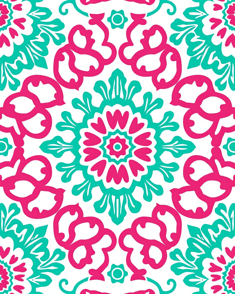 Vibrant Mandala Floral Pattern Rug