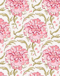 Pink Floral Sketch Pattern Rug