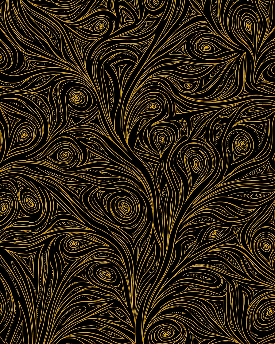 Abstract Swirls Organic Pattern Design Rug
