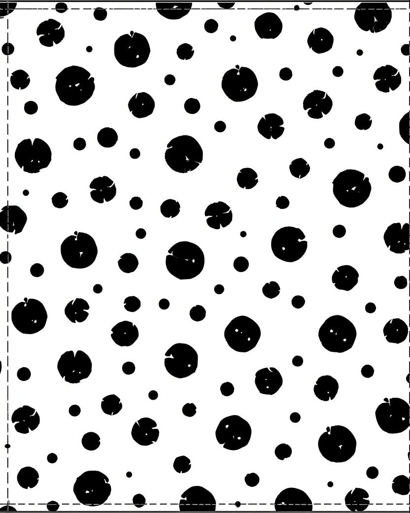 Abstract Black White Circles Pattern Rug