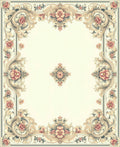 Elegant Floral Swirl Accented Design Rug