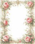 Romantic Rose Vine Garden Rug