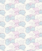 Soft Pastel Floral Line Art Rug