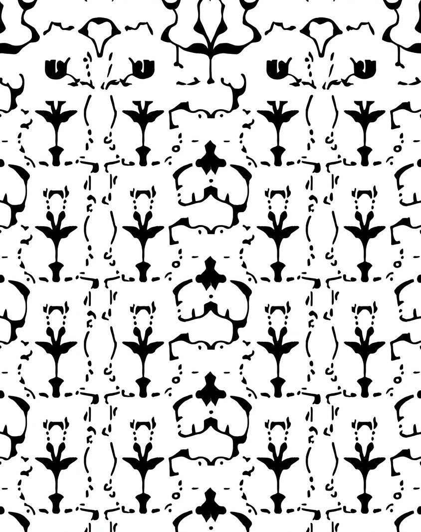 Bold Abstract Black And White Pattern Rug