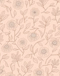 Sketchy Floral Nature Pattern Rug