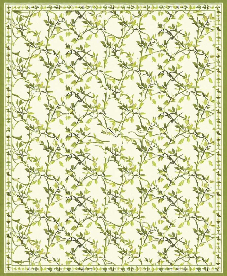 Verdant Vine Patterned Cover Design Rug