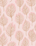 Pink and Gold Leaf Pattern Rug