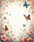 Whimsical Butterflies and Floral Garden Rug