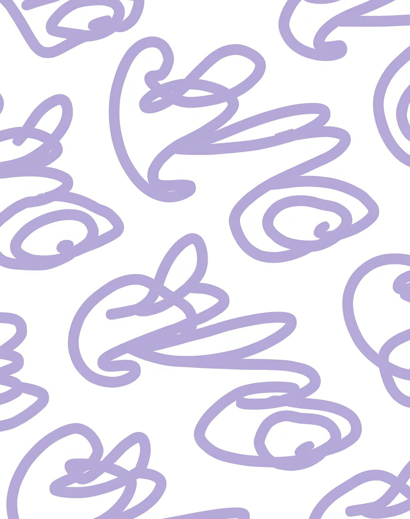 Abstract Lavender Swirls Pattern Rug