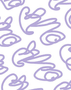 Abstract Lavender Swirls Pattern Rug