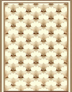 Elegant Gold Art Deco Fan Pattern Rug