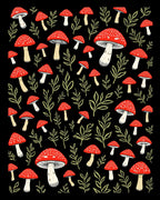Whimsical Mushroom Pattern Rug