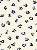 Navy Paw Prints Cream Background Rug
