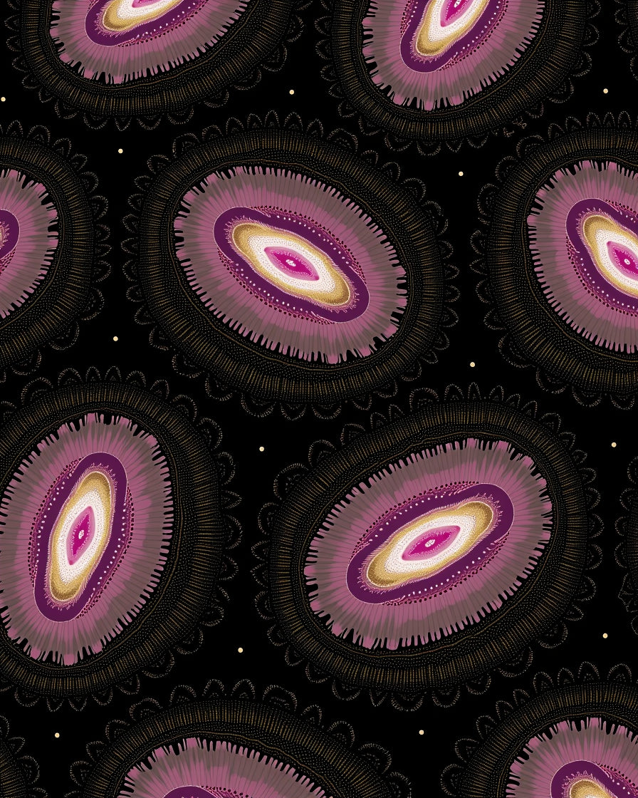 Mauve Amethyst Oval Mandala Rug