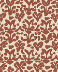 Terra Cotta Abstract Floral Pattern Rug