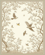 Tapestry Bird and Floral Garden Rug